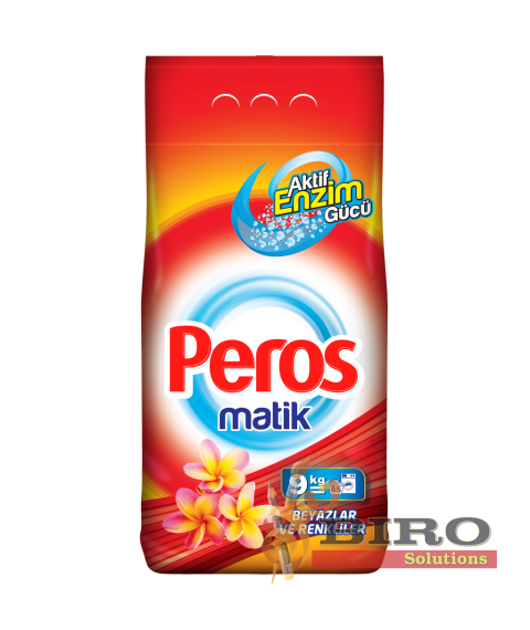 Detergent praf automat PEROS, 9kg, ambalaj moale